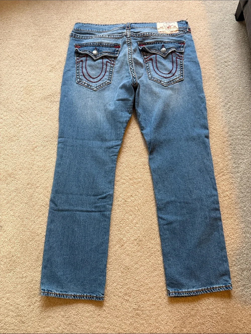 True Religion Light Blue Straight Leg Jeans